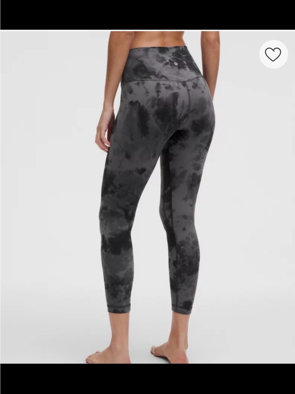 lululemon athletica Gray/Black Tie-Dye High-Rise Leggings